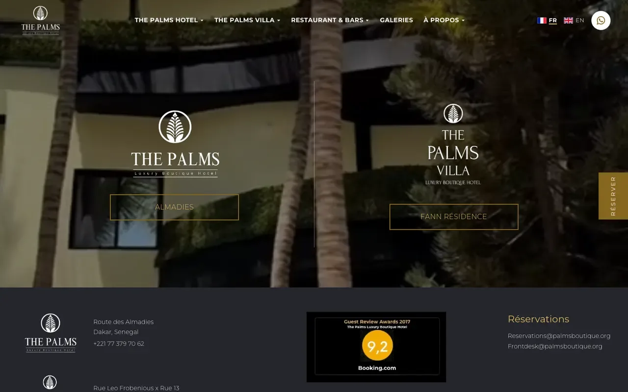 The Palms Dakar — hôtel boutique de luxe à Dakar